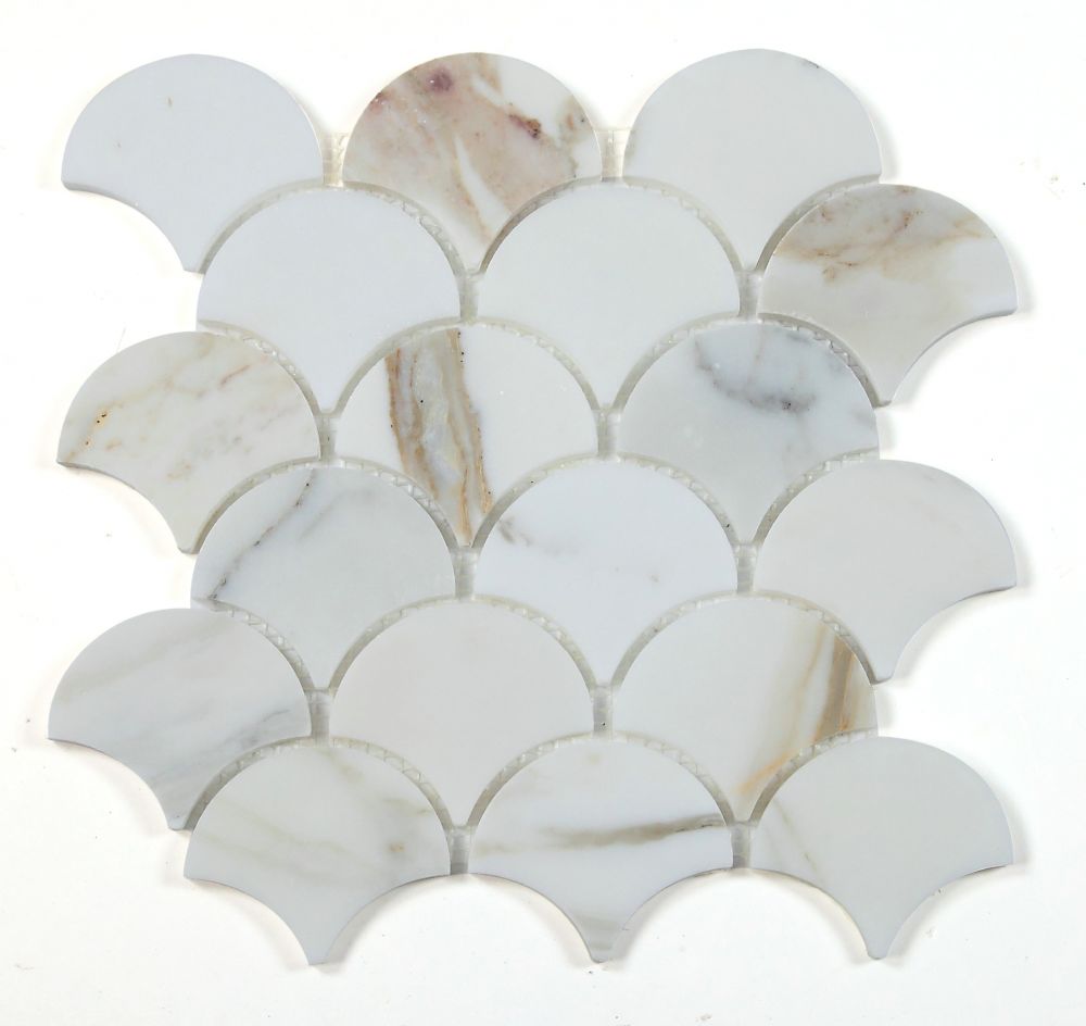 Dragon Scale Calacatta Mosaic – Meghatile