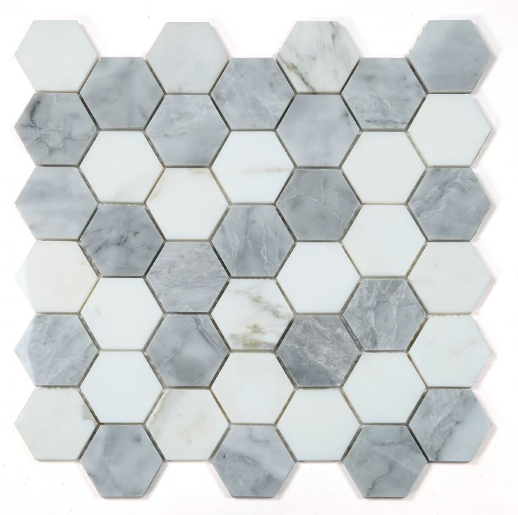 Hexagon City Grey Mosaic – Meghatile