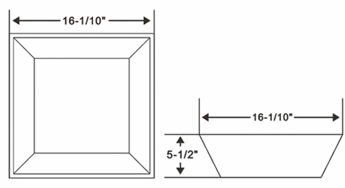 CERAMIC SQUARE VESSEL SINK