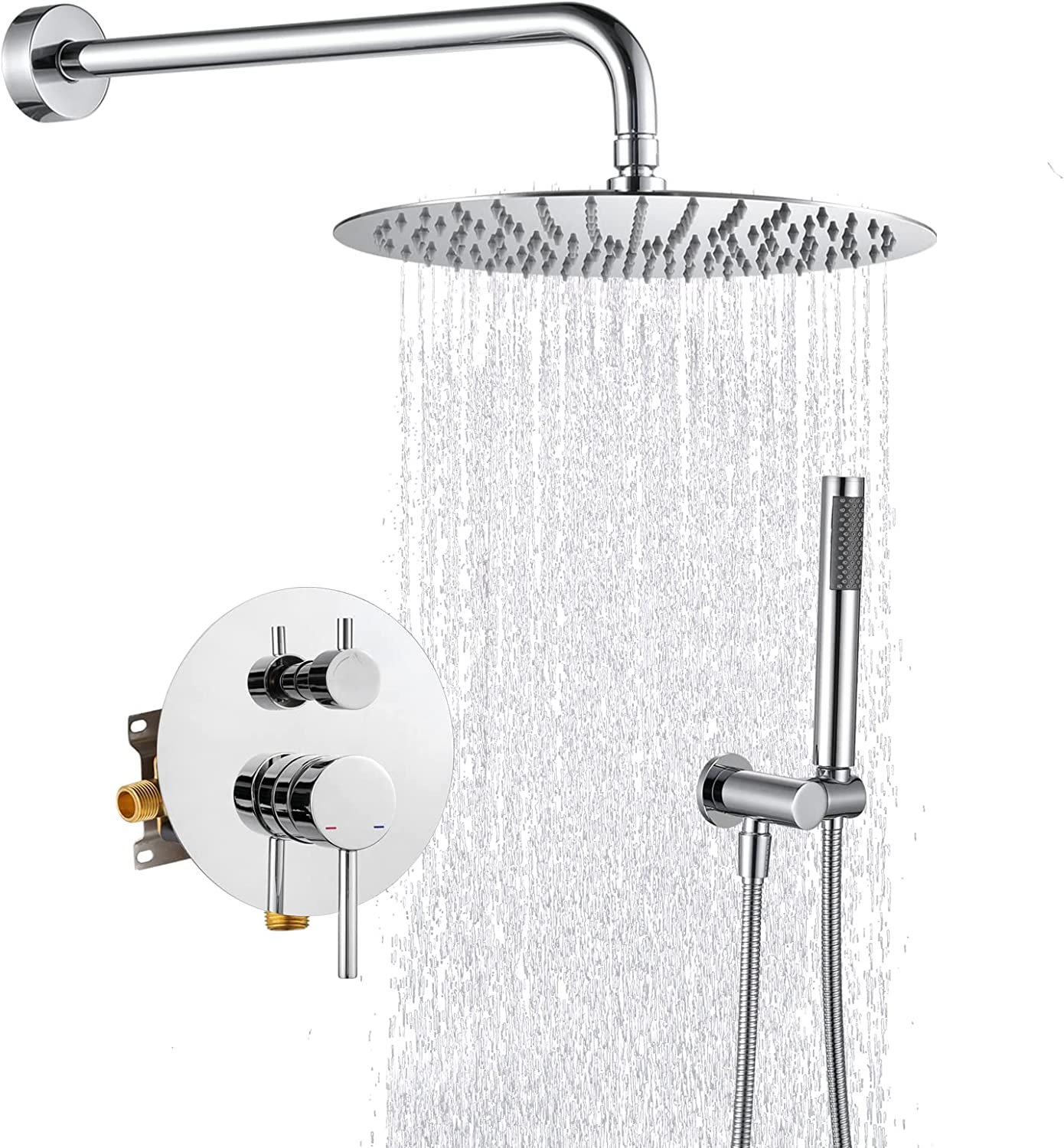 SISTEMA DE CHUVEIRO OCULTO COM CHUVEIRO DE CHUVA REDONDO DE 10"
