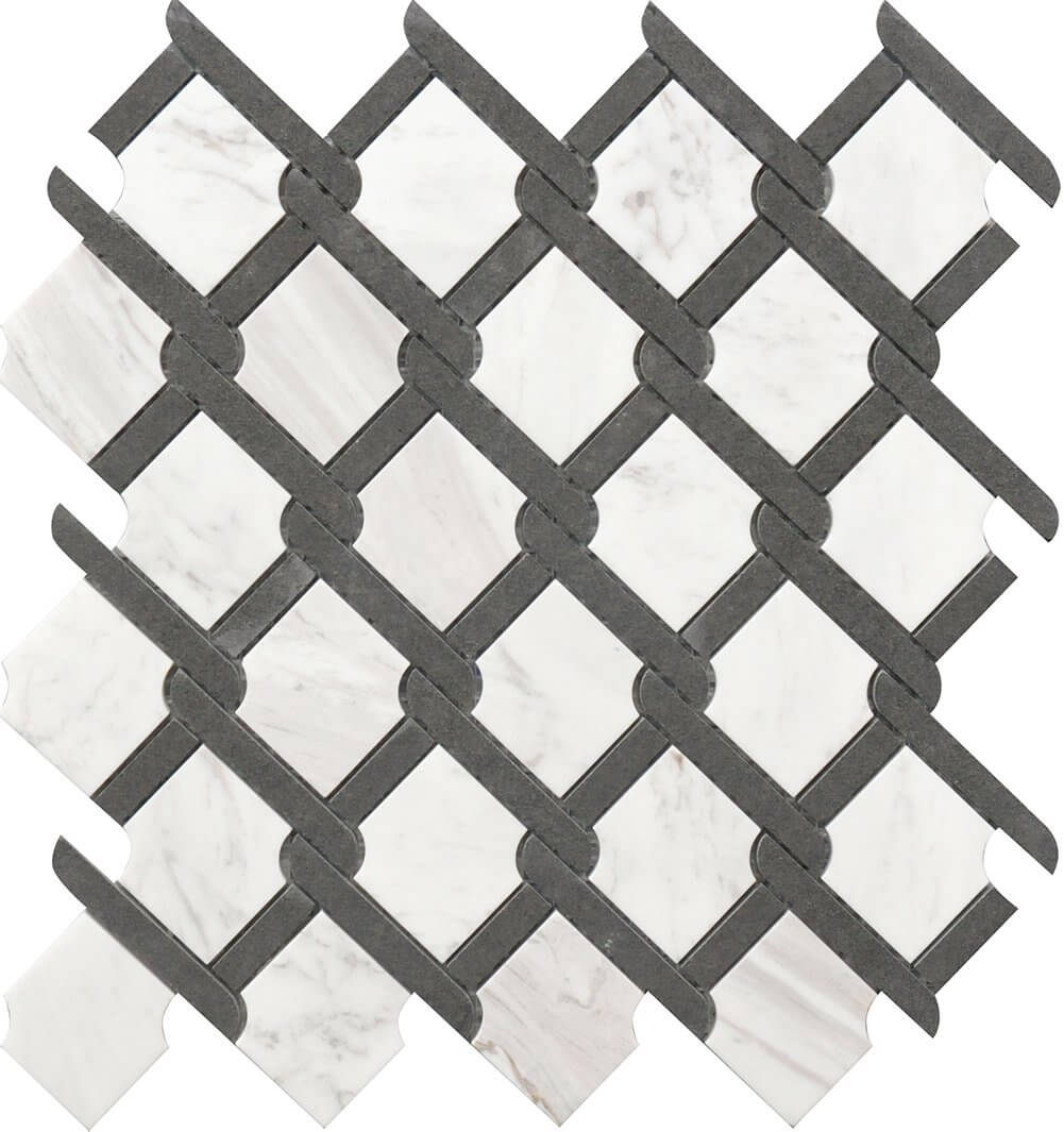 USTMNETB009 Black & White Medallion