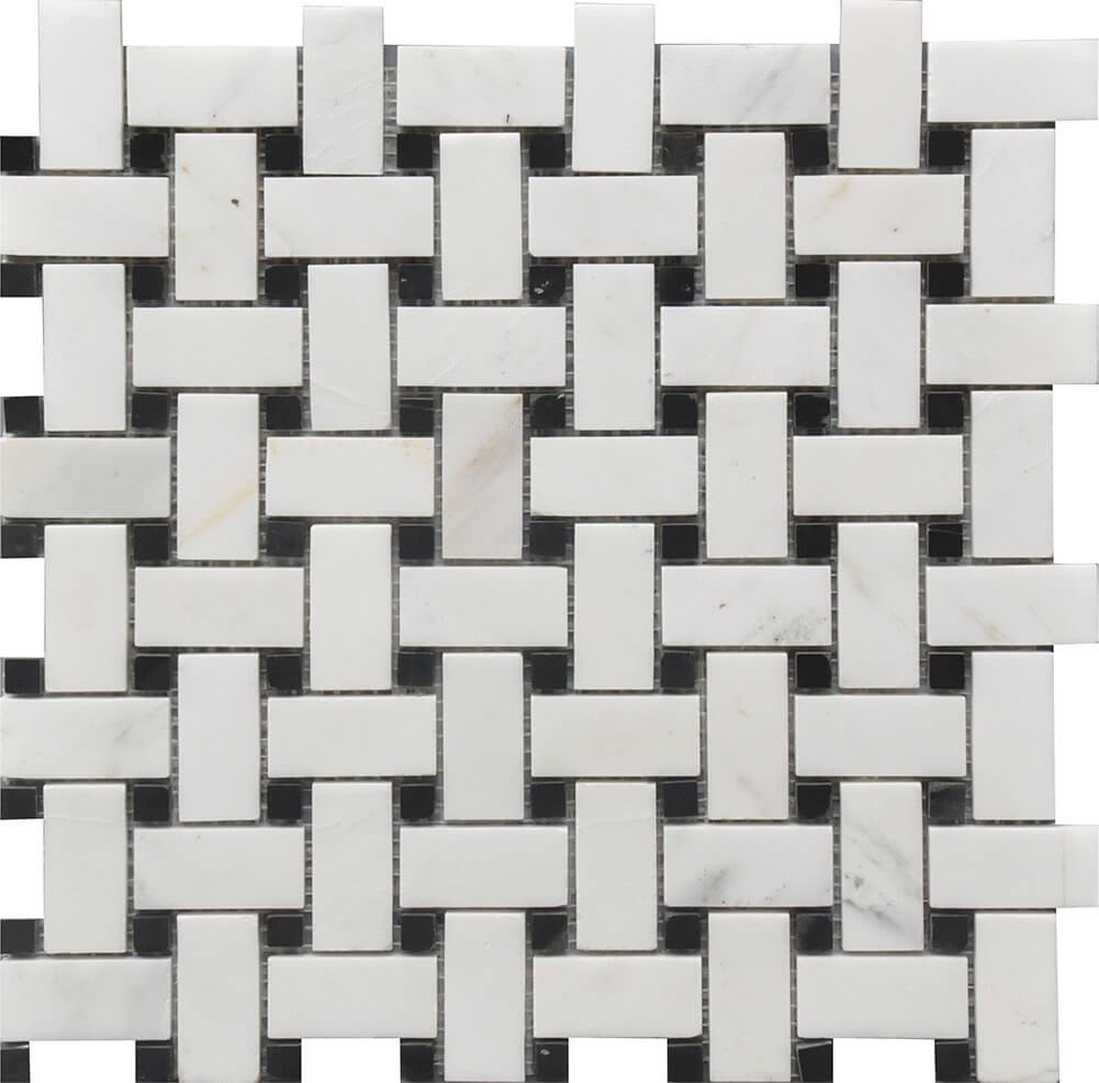 USTMBSWI003 Black & White Basket Weave
