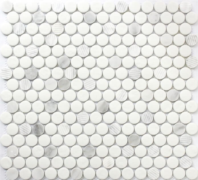 FWMGST1002 Carrara Penny Round