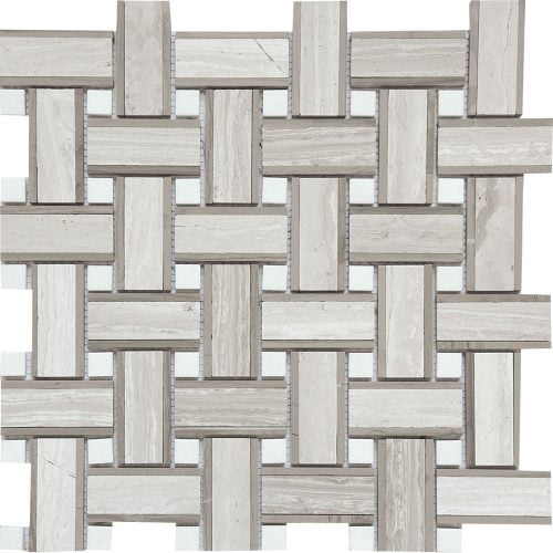 Mpmsa48M12 White Dots Haisa Mosaic Honed Mosaic – Meghatile