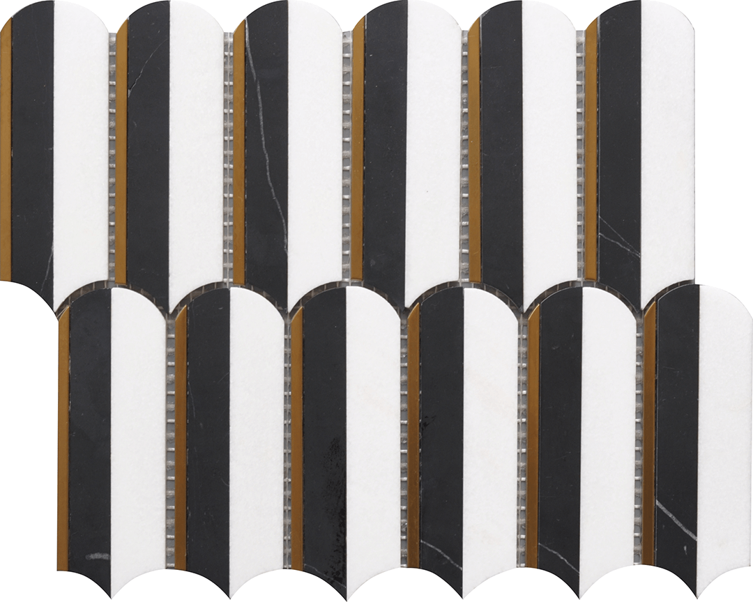 USTMOVWM01 Oval Nero Marquina & Thassos