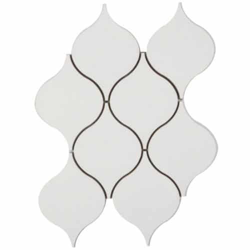 Ppjmwtdj56 Marginal White Waterjet Mosaic 7.84" X 10.24" Mosaic – Meghatile