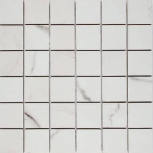 Ppmcalam22 Calacatta 2"X2" Mosaic 12"X12" Mosaic – Meghatile
