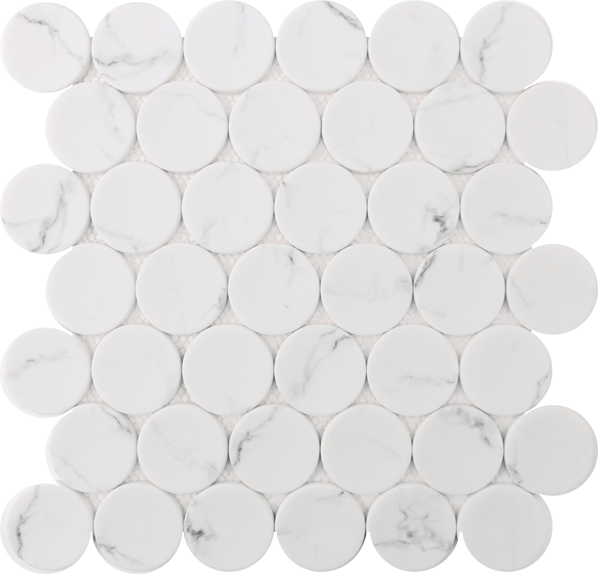 Fwmrgldo02 White Statuary Dots Mosaic – Meghatile