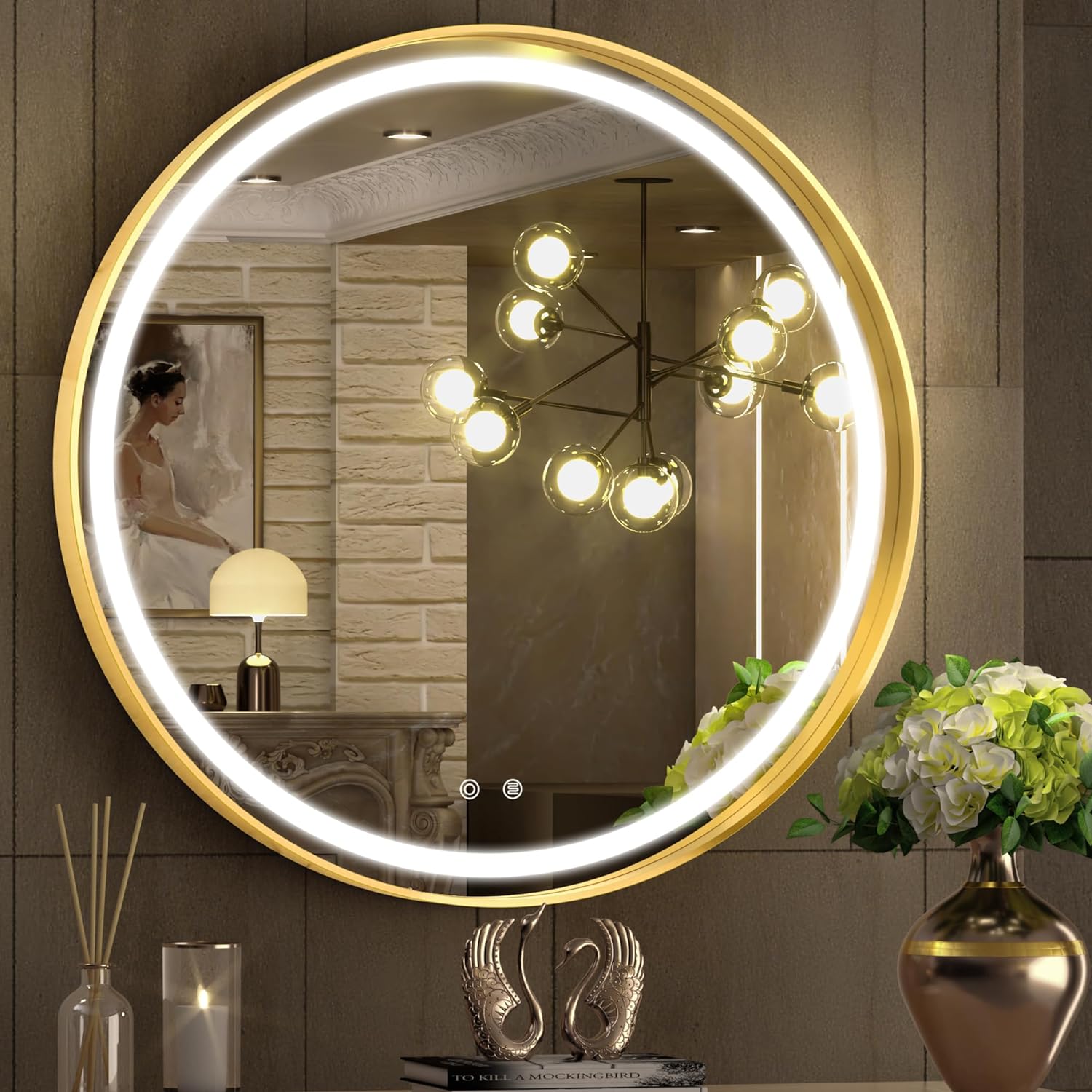 MIRROR LED LBRBAF GOLD