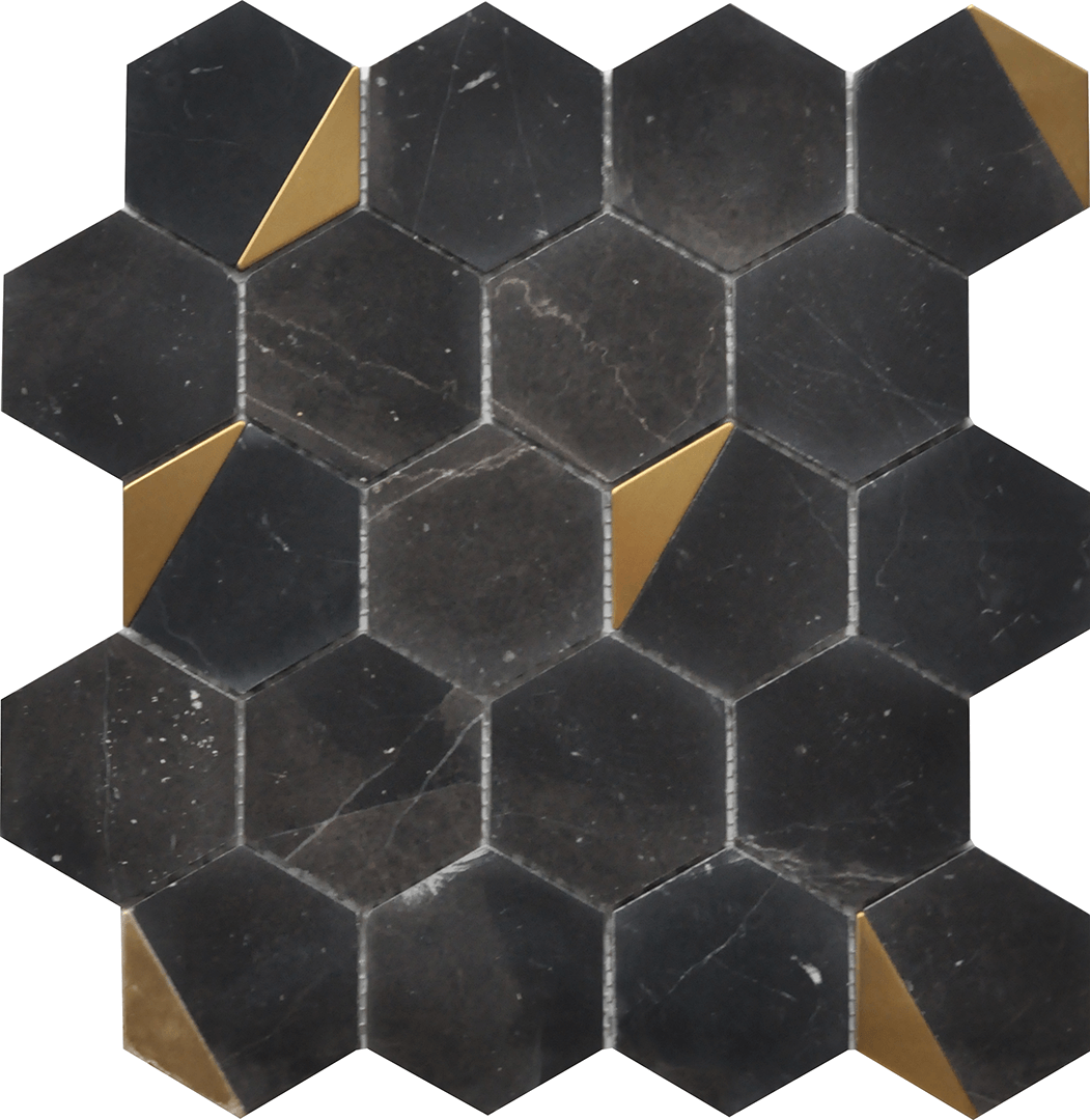 USTOCWM10 Nero Marquina Hexagon