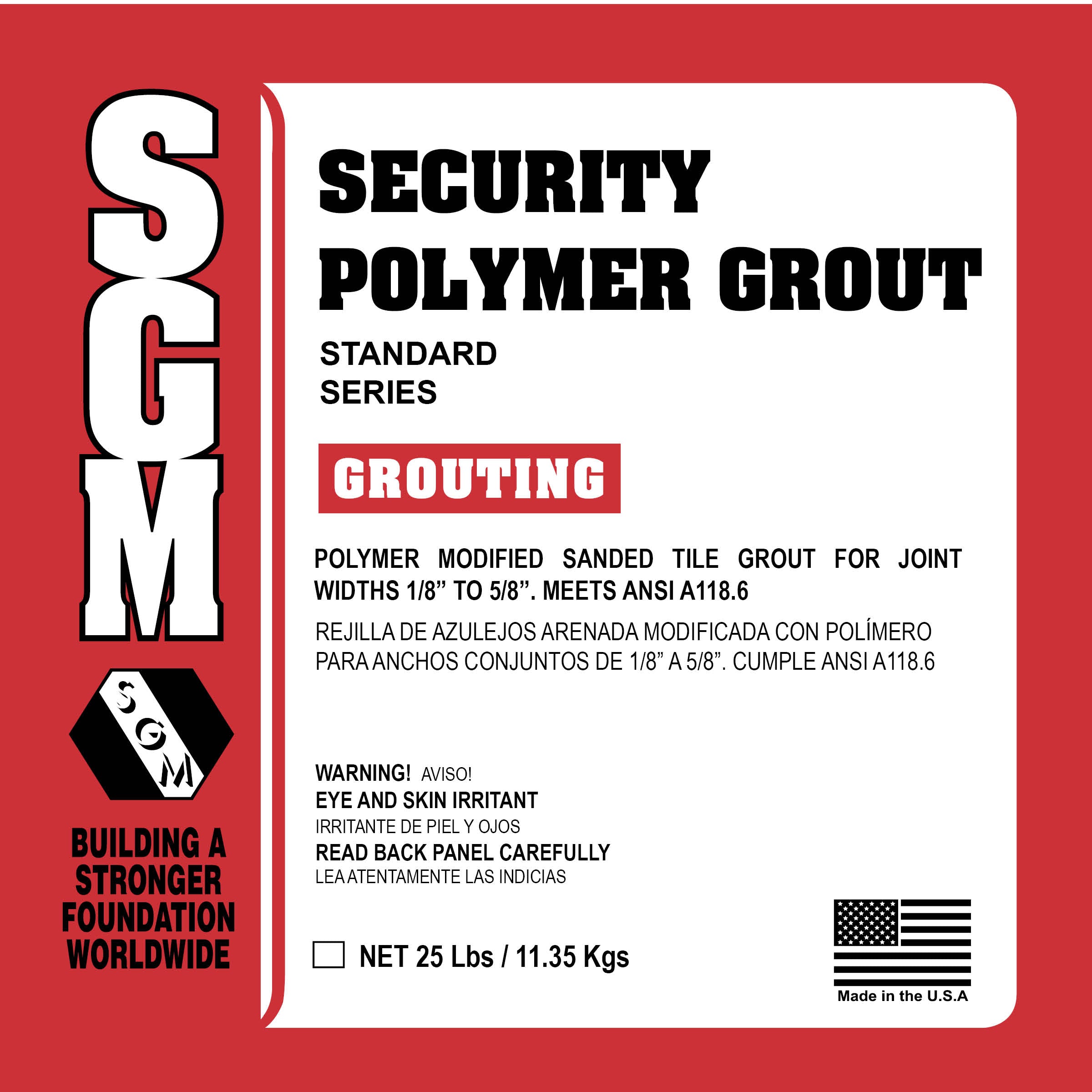SECURITY POLYMER GROUT