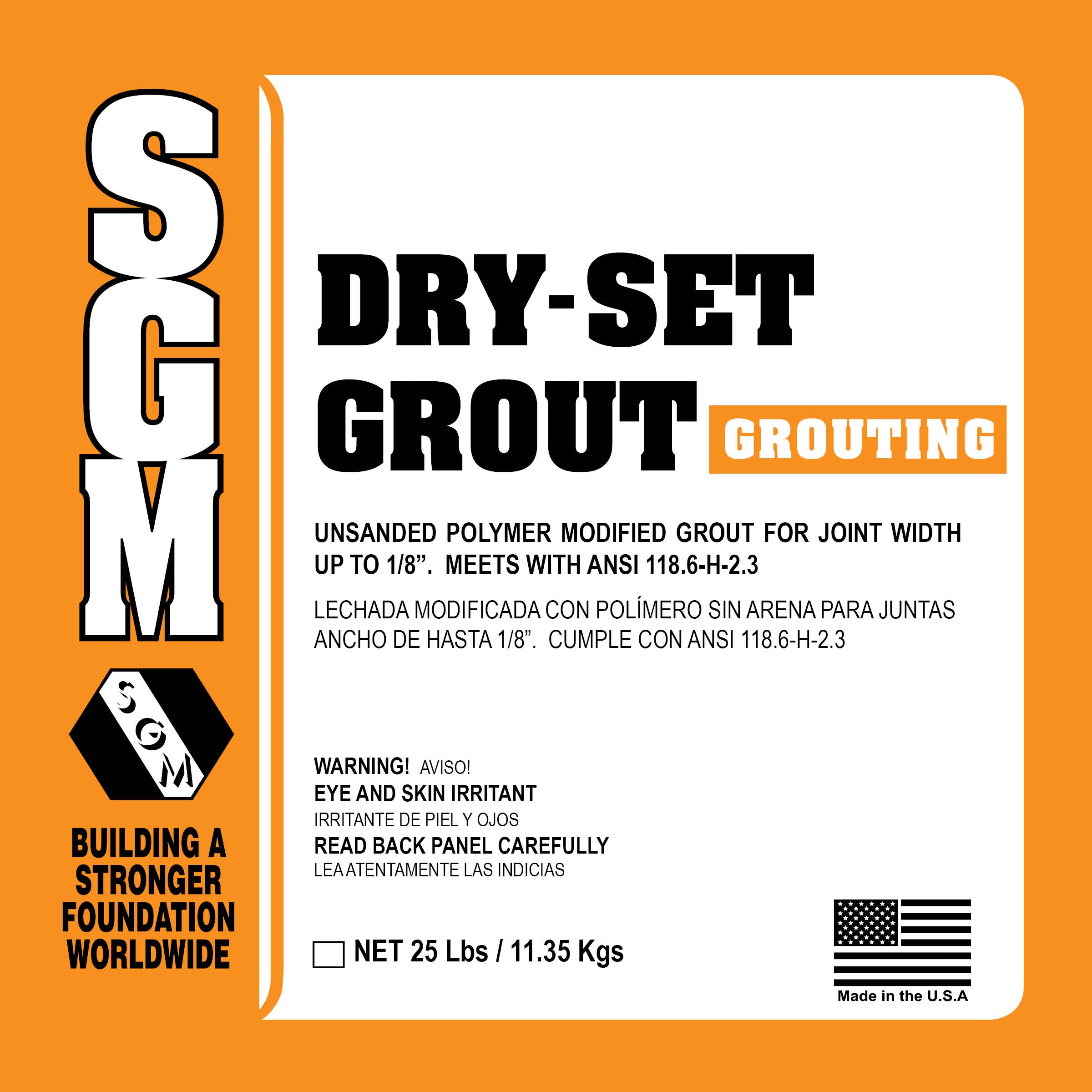 DRY SET GROUT